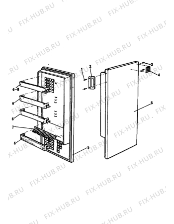 Взрыв-схема холодильника Electrolux RP1016GE - Схема узла Refrigerator door